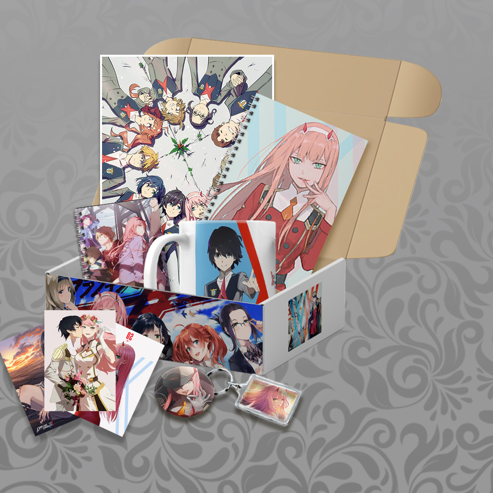 Подарунковий бокс Аніме Darling in the Franxx 8 предметів