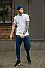 Чоловічі спортивні штани Tailer з трикотажу у патріотичному стилі, фото 2