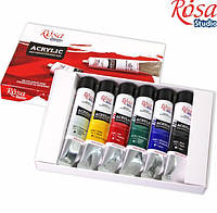 Акриловые краски (набор) " ROSA Studio" 6 цветов 6x20мл, 9074764
