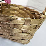 Круглий кошик з лози, золотистий, фото 4