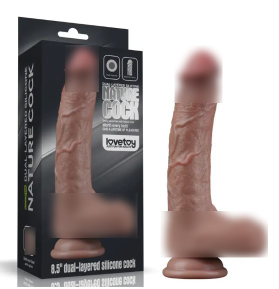 Фалоїмітатор із венами Dual Layered Silicone Cock 8.5 | Limon