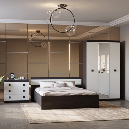 Спальня Соната-3 (модульна) Венге + білий, фото 1