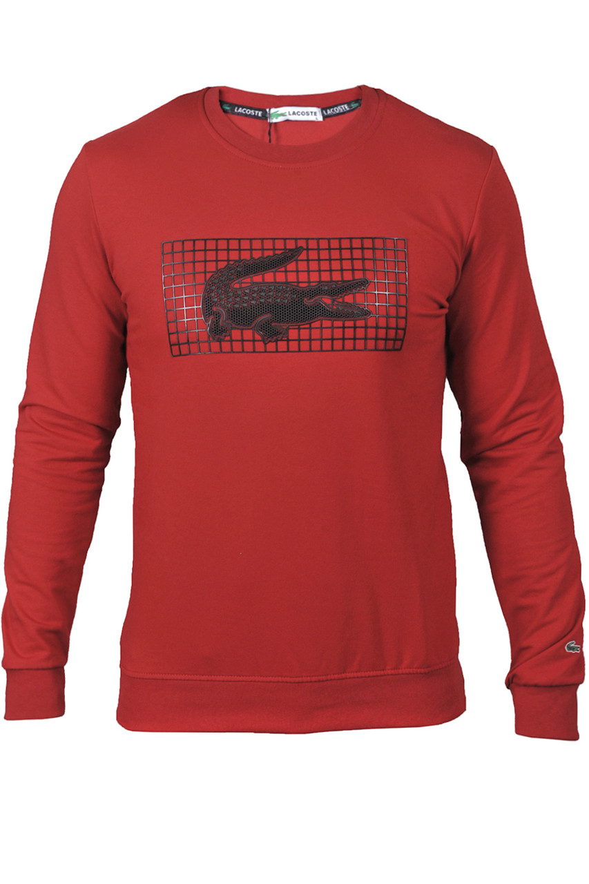 Світшот чоловічий Lacoste 23-K-9203 бордовий 2XL