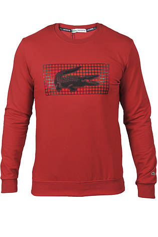 Світшот чоловічий Lacoste 23-K-9203 бордовий 2XL, фото 1