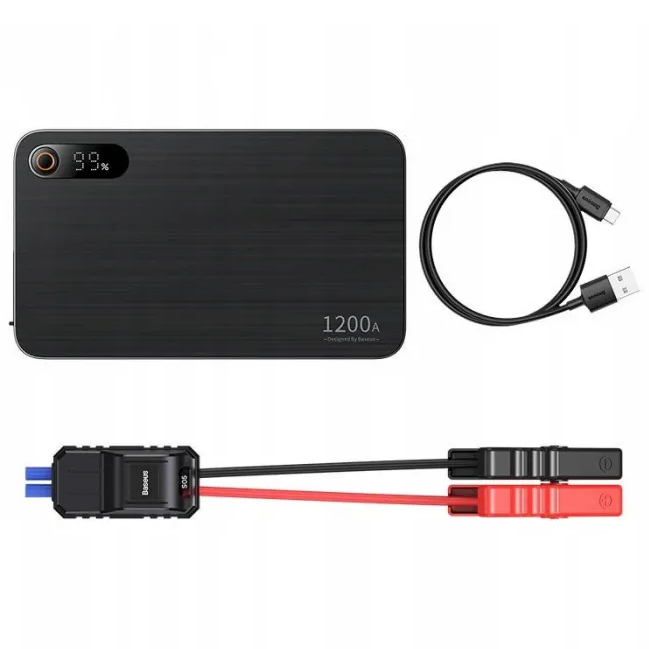 Пускозарядний пристрій для авто Бустер BASEUS Super Energy Pro+ 1200A Car Jump Starter Чорний (C00245700111-00)