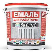 Емаль для радіаторів акрилова термостійка глянсова SkyLine, 10 л Біла