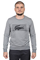 Світшот чоловічий Lacoste 23-K-9203 сірий S, фото 3