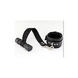 Бандаж на двері з наручниками БДСМ з натуральної шкіри та металевої фурнітури чорного кольору Scappa Кайф, фото 3