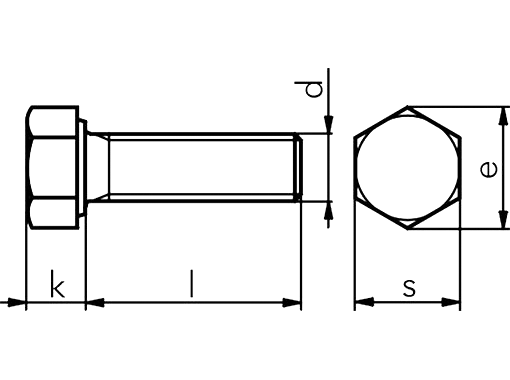 DIN 961 (ISO 8676) Болт із шестигранною головкою