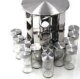 Карусель для спецій набір баночок 12 шт. Spice Carousel Скло, фото 5