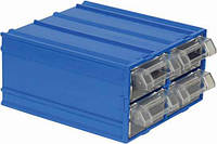 Ящик модульный с 4 шухлядами Mano (130х110х65мм) синий