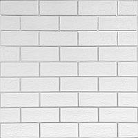 Панель стінова 700х700х5мм Біла цегла зі сріблом SW-00001502