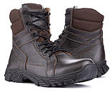 Військові черевики коричневі на хутрі. Ботинки армійські якісні. Берци зимові для ЗСУ.Військове взуття, фото 2