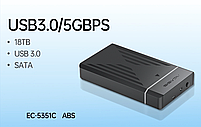 Зовнішня кишеня Acasis EC-5153C для 3.5" HDD USB 3.0 Type C, фото 2