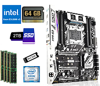 Комплект Intel X99 PRO LGA 2011-3 / Intel Xeon E5-2698V3 / 64GB DDR4 / SSD M.2 NVMe 2TB