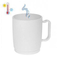 Чашка полікарбонату біла 300 мл Чашки пластикові для гарячого кружка