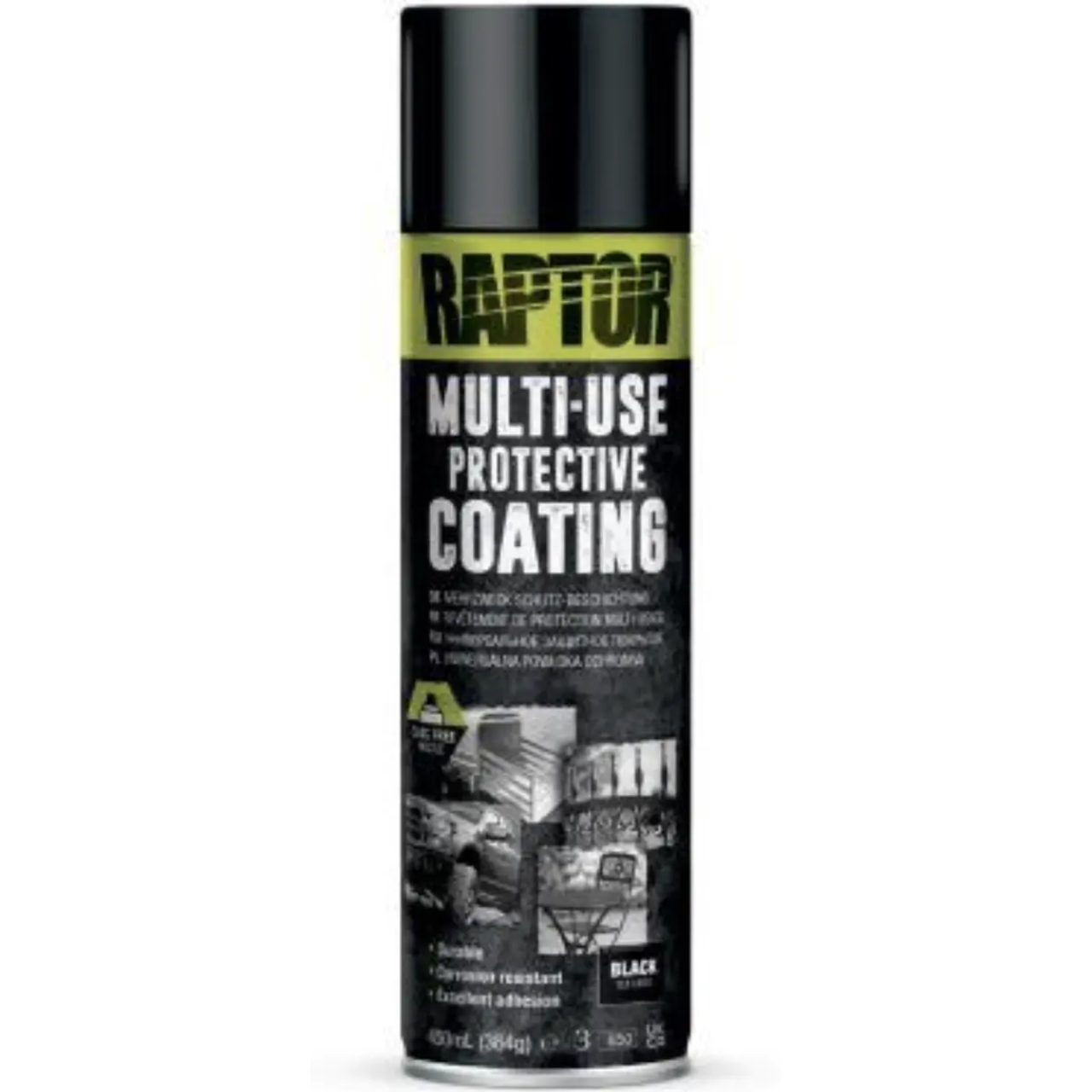 Універсальне захисне покриття (фарба) U-POL RAPTOR™ Multi-Use Protective Coating, 450 мл Аерозоль Чорний