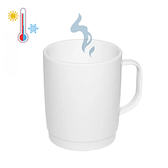 Чашка полікарбонату біла 300 мл Чашки пластикові для гарячого кружка