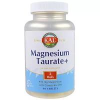 Минералы KAL Таурат Магния, Magnesium Taurate+, 400 мг, 90 Таблеток (CAL-36975) - Топ Продаж!