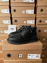 Зимові Черевики UGG Neumel Black Leather / УГГ Неумел Лезер Чорні, фото 4