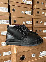 Зимові Черевики UGG Neumel Black Leather / УГГ Неумел Лезер Чорні, фото 5