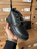 Зимові Черевики UGG Neumel Black Leather / УГГ Неумел Лезер Чорні, фото 2