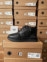 Зимові Черевики UGG Neumel Black Leather / УГГ Неумел Лезер Чорні, фото 3