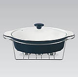 Марміт настільний керамічний 2.3 л Maestro MR-11561 Марміт із підігрівом на підставці Марміт для других страв, фото 2