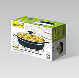 Марміт настільний керамічний 2.3 л Maestro MR-11561 Марміт із підігрівом на підставці Марміт для других страв, фото 3