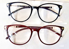 Чорні окуляри для зору у витонченій оправі Модель 2205