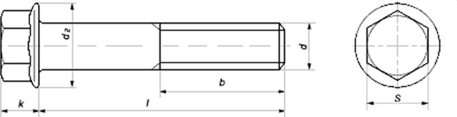 DIN 6921 (ISO 8100, 8102) Болт із шестигранною головкою та фланцем
