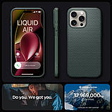 Чохол Spigen для iPhone 15 Pro - Liquid Air, Abyss Green (ACS06706), фото 3