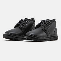 Зимові Черевики UGG Neumel Black Leather / УГГ Неумел Лезер Чорні, фото 3