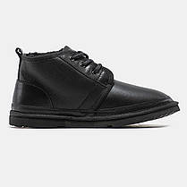 Зимові Черевики UGG Neumel Black Leather / УГГ Неумел Лезер Чорні, фото 2