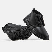 Зимові Черевики UGG Neumel Black Leather / УГГ Неумел Лезер Чорні, фото 5