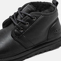 Зимові Черевики UGG Neumel Black Leather / УГГ Неумел Лезер Чорні, фото 4