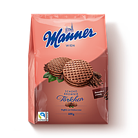 Мини-Тарталетки (Вафли) Венские с шоколадным кремом Manner Wien Choco Brownie 400г Австрия