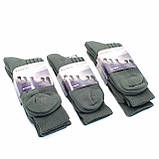 Зимові чоловічі шкарпетки високі махрові Упаковка 6 пар термошкарпетки теплі трекінгові повсякденні від виробника Хакі 40-45, фото 5