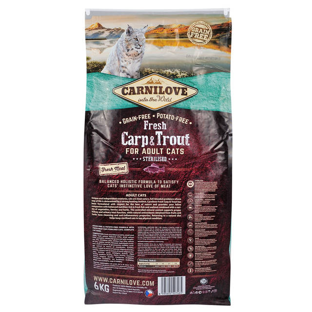Carnilove Fresh Carp and Trout Sterilised 6кг корм для