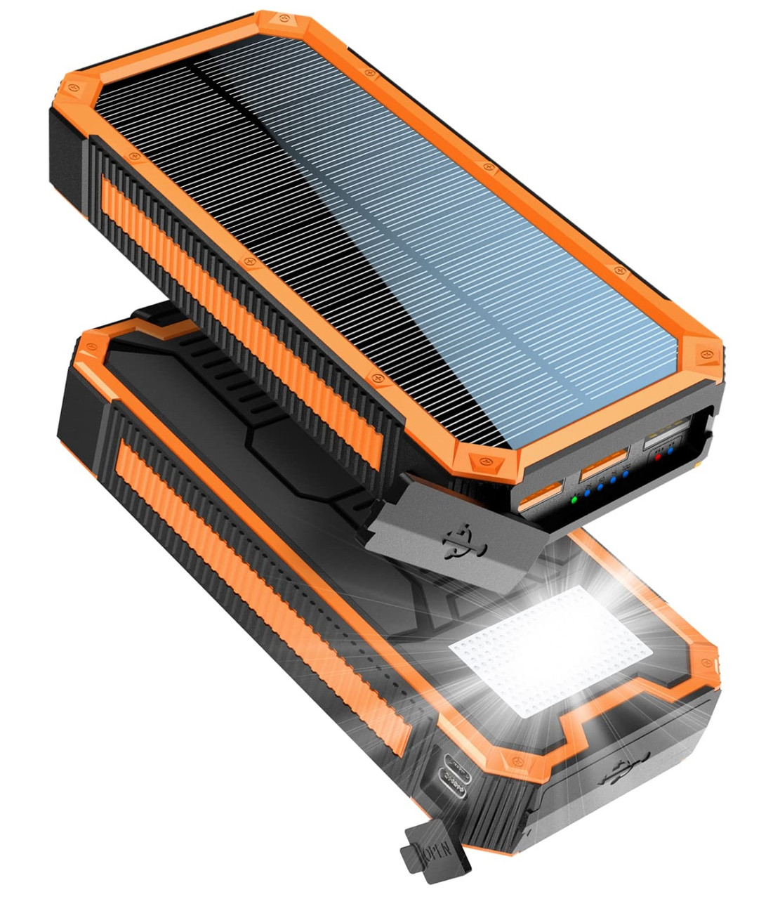 Портативний акумулятор Solar Charger Power Bank Mibrand 20000 mAh із сонячною панеллю та ліхтариком