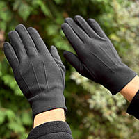 Мужские зимние перчатки черные до -20*С сенсорные