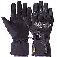 Мотоперчатки зимові рукавички для мотокросу MADBIKE чорні MAD66X