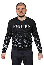 Світшот чоловічий Philipp Plein 23-K-502 чорний S, фото 3