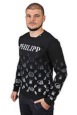Світшот чоловічий Philipp Plein 23-K-502 чорний S, фото 4