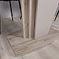 Розкладний стіл на кухню Avalon 140-180х80 см дуб сірий крафт з вставками латте на одній ніжці, фото 7