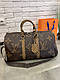 Дорожня Сумка ручна поклажа чорна, Keepall Damier Infini брак, фото 8