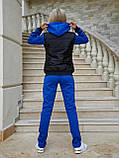 Стильний теплий красивий жіночий костюм-трійка Пума: штани + толстовка + жилетка р.46-48. Арт-1208/29, фото 3