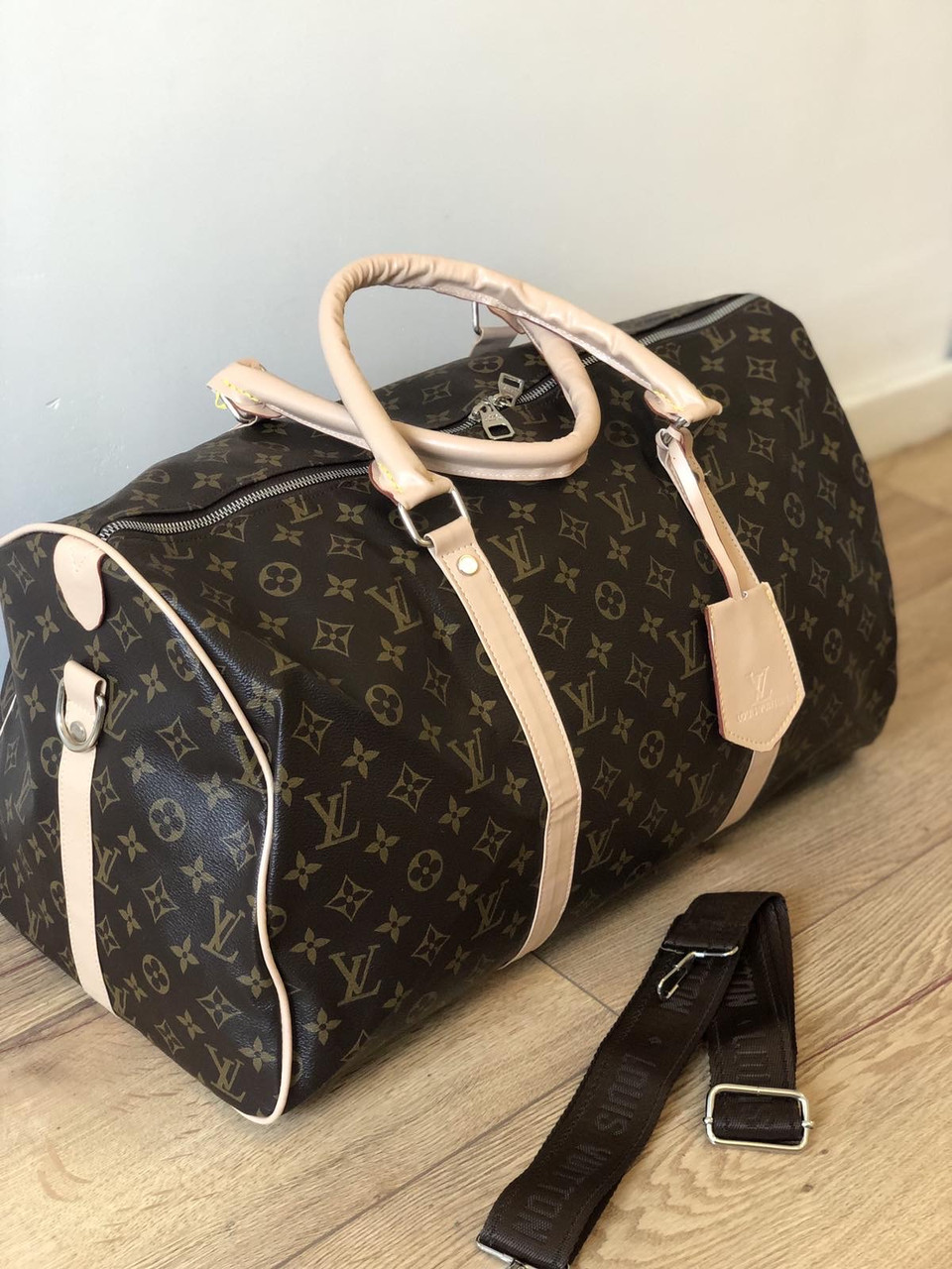 Дорожня Сумка ручна поклажа чорна, Keepall Damier Infini, фото 1