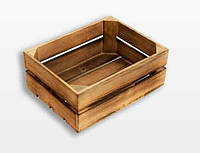 Ящик деревянный обожженный 50x30x16 см