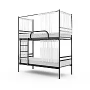 Двоярусне металеве ліжко Дуо Шторки ТМ Метакам